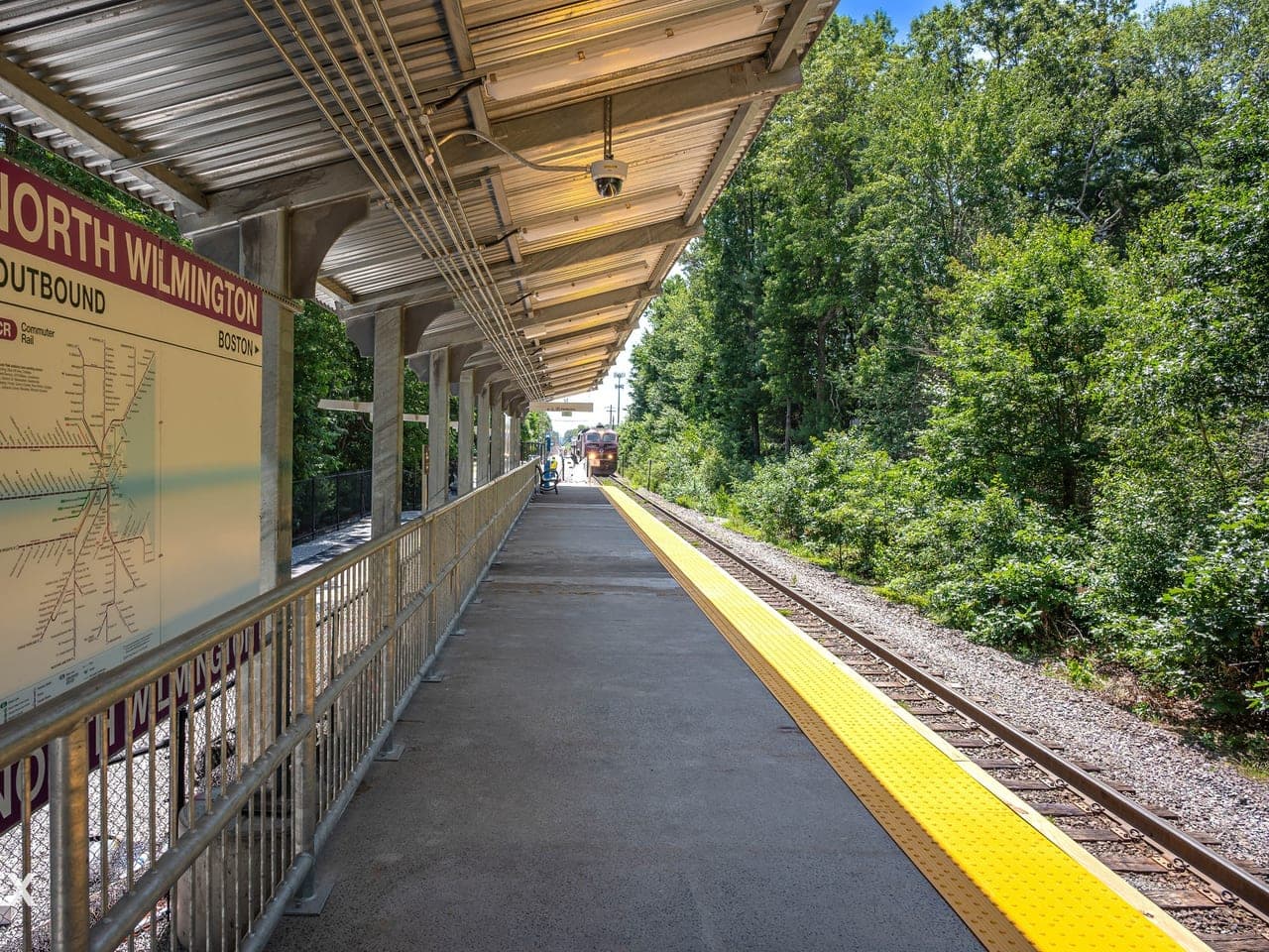 MBTA Haverhill Line stop at Wilmington Station in Wilmington, MA