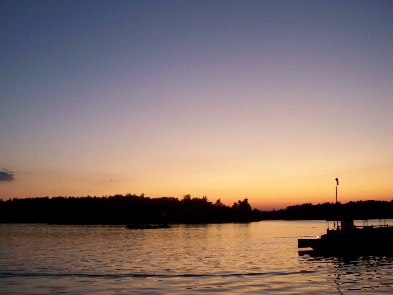Sunset over Canobie Lake
